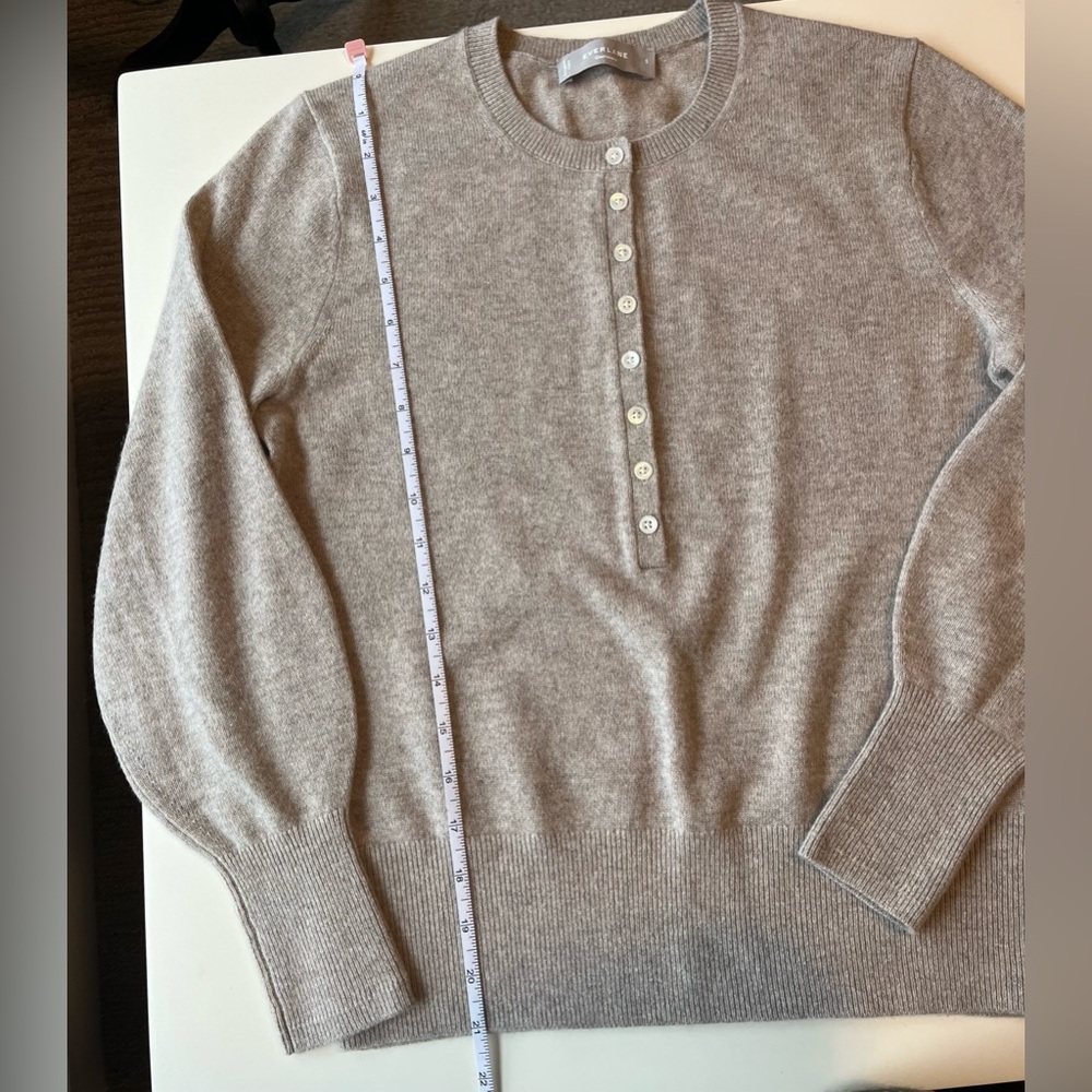 Everlane Gray Button-Up Sweater - image 3
